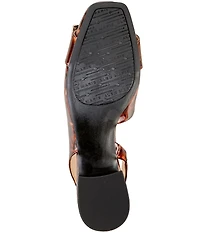 Alex Marie Mel Tortoise Patent Buckle Hardware Slingback Flats