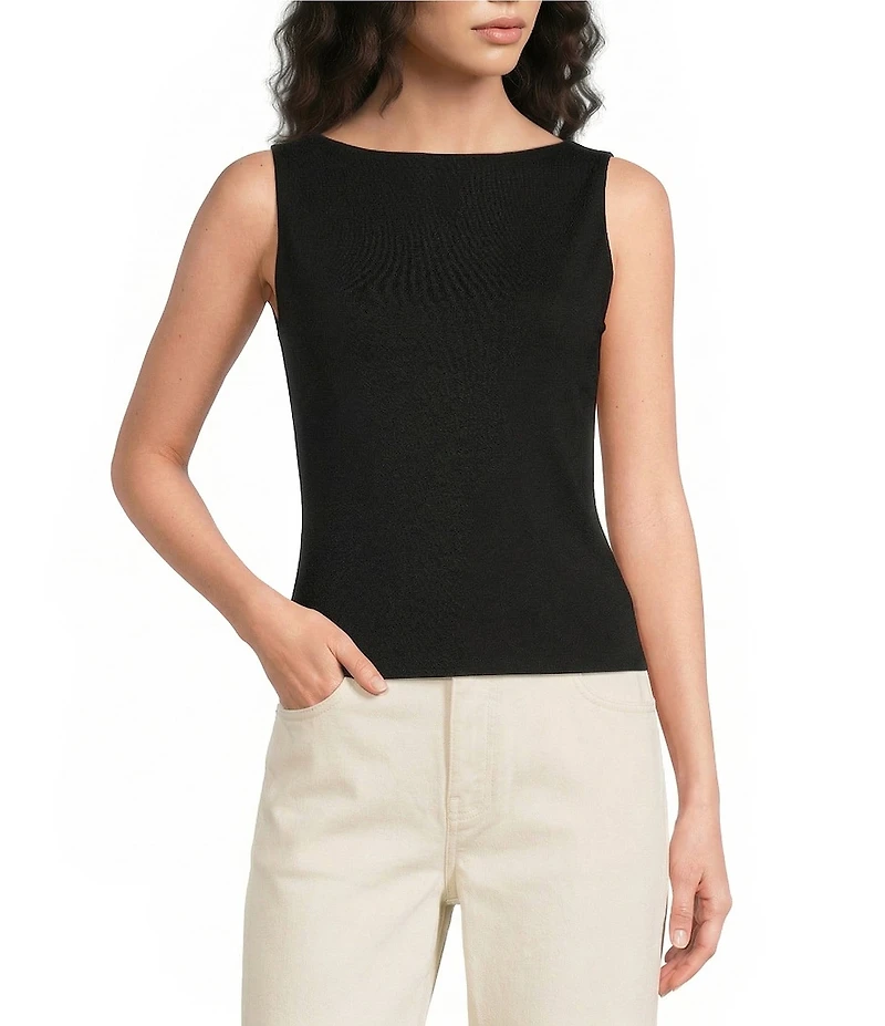 Alex Marie Mercy Boat Neck Sleeveless Rayon Jersey Top