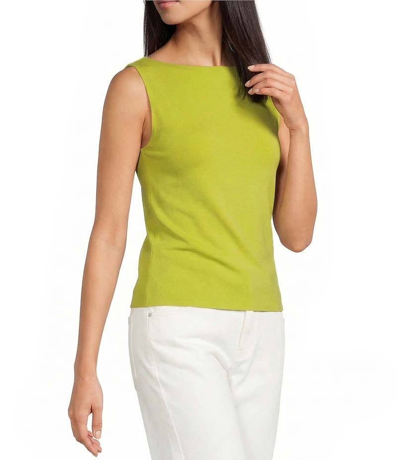 Alex Marie Mercy Boat Neck Sleeveless Rayon Jersey Top
