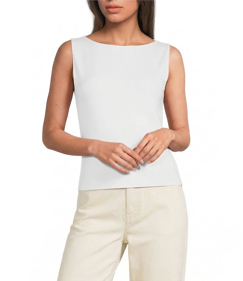 Alex Marie Mercy Boat Neck Sleeveless Rayon Jersey Top
