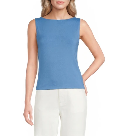 Alex Marie Mercy Boat Neck Sleeveless Rayon Jersey Top