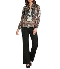 Alex Marie Mia Stretch Ponte Full Length Straight Leg Pants