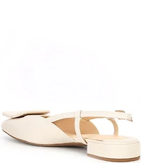 Alex Marie Micah Textured Leather Ornament Slingback Flats