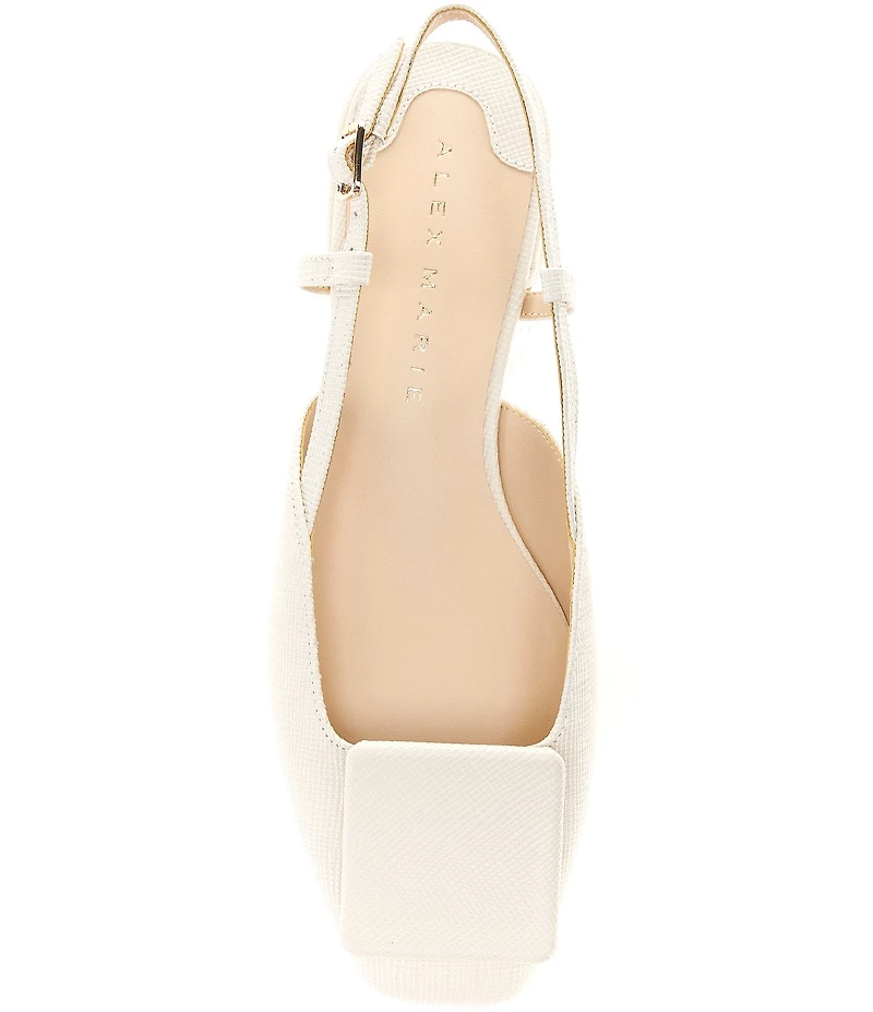 Alex Marie Micah Textured Leather Ornament Slingback Flats