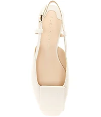 Alex Marie Micah Textured Leather Ornament Slingback Flats