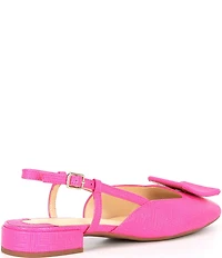 Alex Marie Micah Textured Leather Ornament Slingback Flats