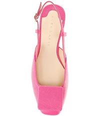 Alex Marie Micah Textured Leather Ornament Slingback Flats