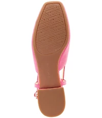 Alex Marie Micah Textured Leather Ornament Slingback Flats