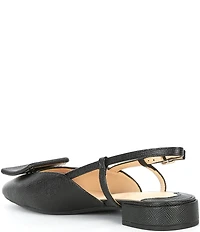 Alex Marie Micah Textured Leather Ornament Slingback Flats