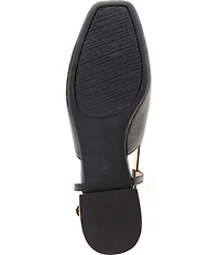 Alex Marie Micah Textured Leather Ornament Slingback Flats