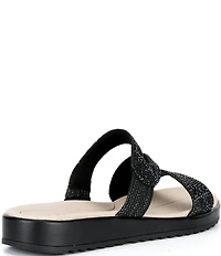 Alex Marie Missy Shimmer Rhinestone Embellished Wedge Sandals