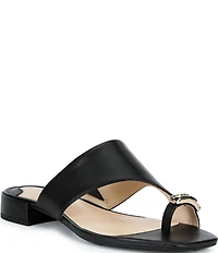 Alex Marie Nancy Leather Ornamented Toe Loop Sandals
