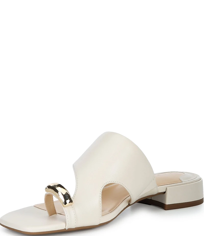 Alex Marie Nancy Leather Ornamented Toe Loop Sandals