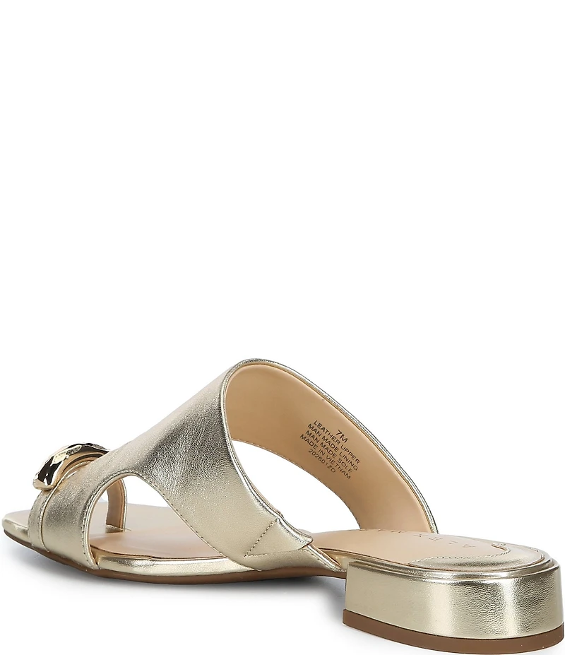 Alex Marie Nancy Leather Ornamented Toe Loop Sandals