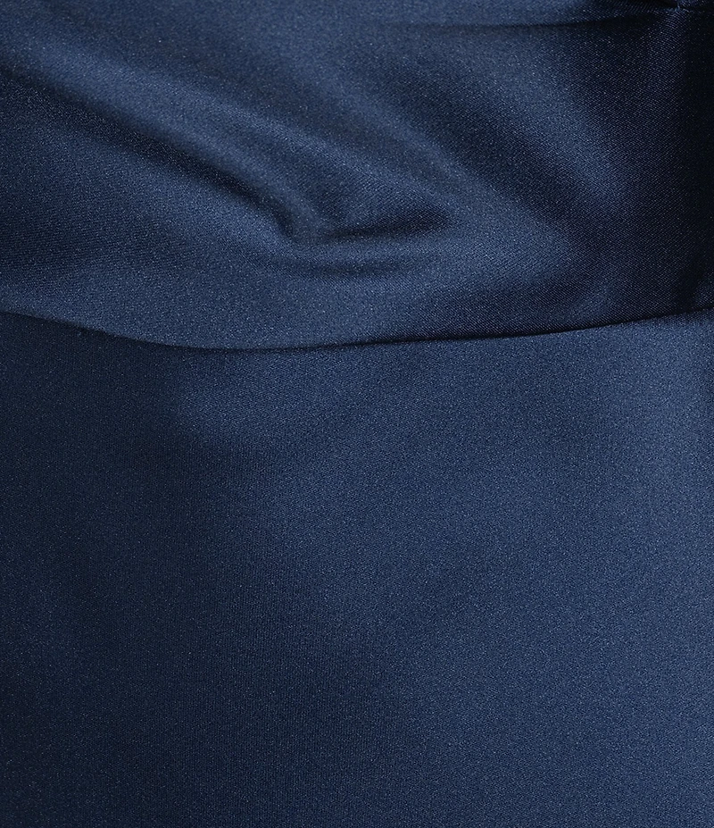 Alex Marie Petite Size Nancy Satin One Shoulder Short Sleeve Maxi Gown