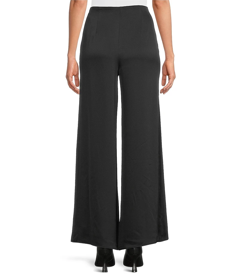 Alex Marie Natalie Satin Wide Leg Full Length Pants