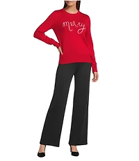 Alex Marie Natalie Satin Wide Leg Full Length Pants