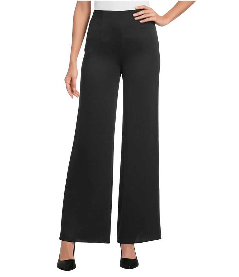 Alex Marie Natalie Satin Wide Leg Full Length Pants