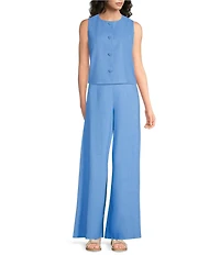 Alex Marie Natalie Stretch Linen Wide Leg Coordinating Pants
