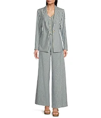 Alex Marie Natalie Wide Leg Linen Blend Coordinating Pants