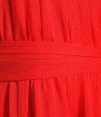 Alex Marie Nina Chiffon Halter Sleeveless Tiered A-Line Dress