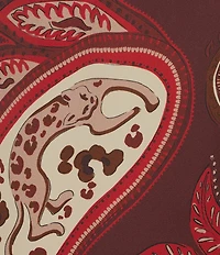 Alex Marie Olivia Coordinating Printed Paisley Satin Midi Pencil Skirt