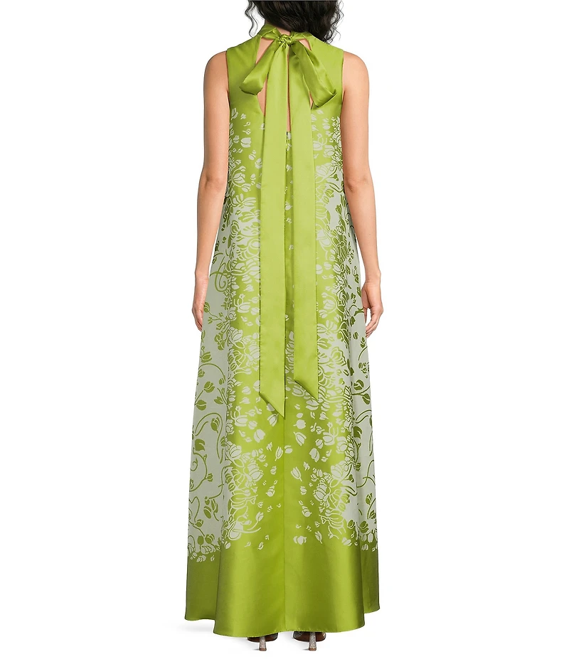 Alex Marie Paityn Mock Neck Sleeveless Jacquard Dress