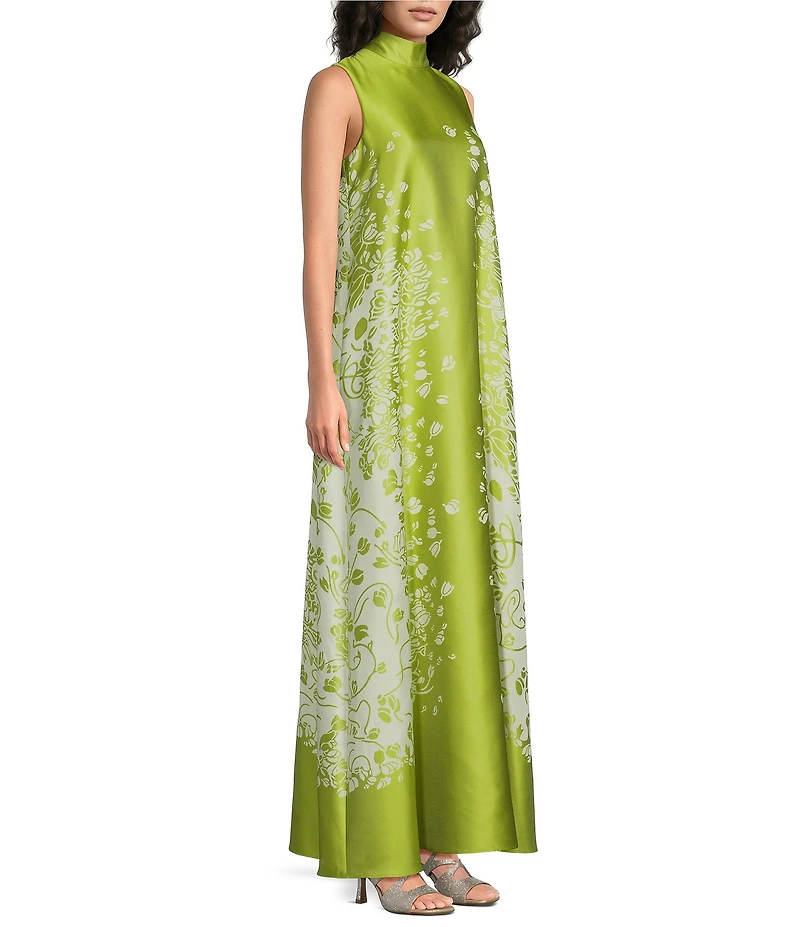 Alex Marie Paityn Mock Neck Sleeveless Jacquard Dress