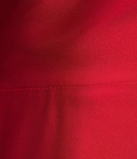 Alex Marie Petite Camila Stretch Satin Asymmetrical One Shoulder Metal Loop Strap A-Line Maxi Dress