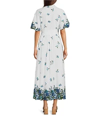 Alex Marie Petite Georgina Novelty Collar Neckline Short Sleeve Dress