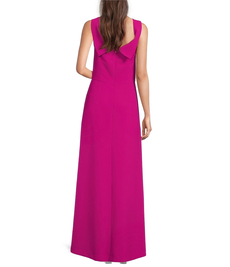 Alex Marie Petite Size Harriet Crepe Sleeveless Twist Neck Jumpsuit