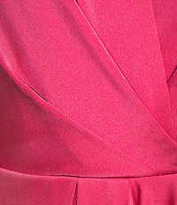Alex Marie Petite Size Hazel Halter Neck Sleeveless Draped Asymmetrical Hem Satin Dress