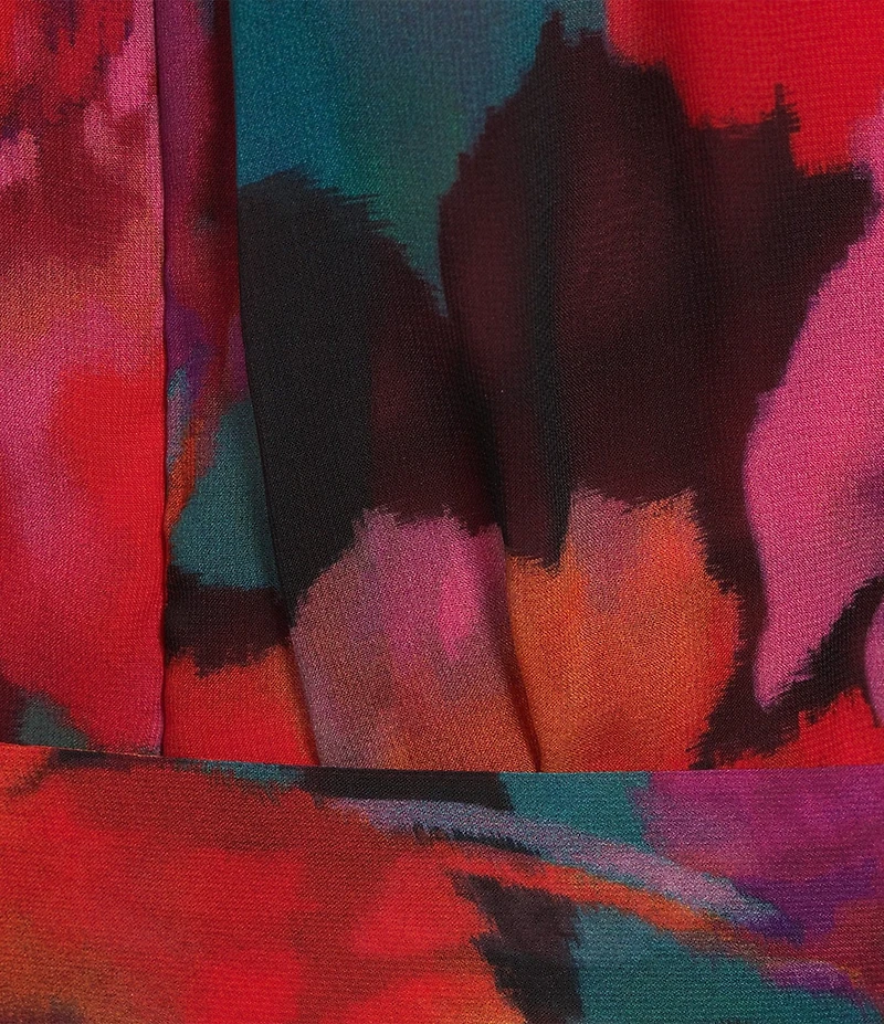 Alex Marie Petite Size Nina Floral Halter Neck Sleeveless A-Line Maxi Dress