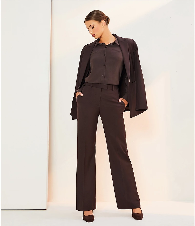 Alex Marie Piper Lightweight Soft Crepe de Chine Point Collar Long Sleeve Button Front Top