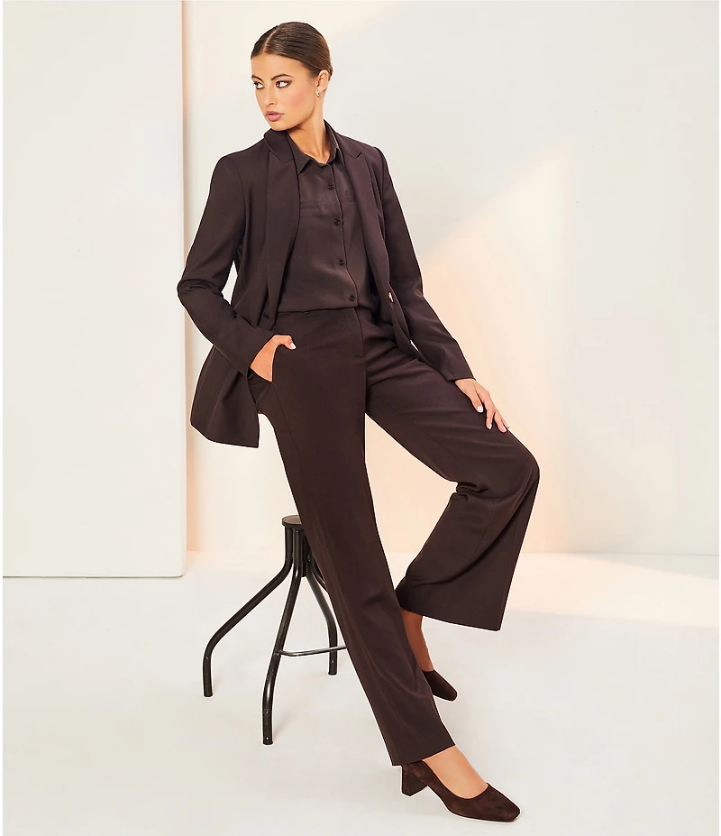 Alex Marie Piper Lightweight Soft Crepe de Chine Point Collar Long Sleeve Button Front Top