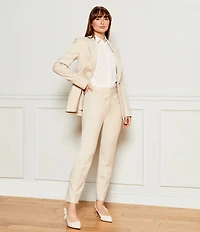 Alex Marie Piper Crepe de Chine Stripe Point Collar Long Sleeve Button Front Blouse
