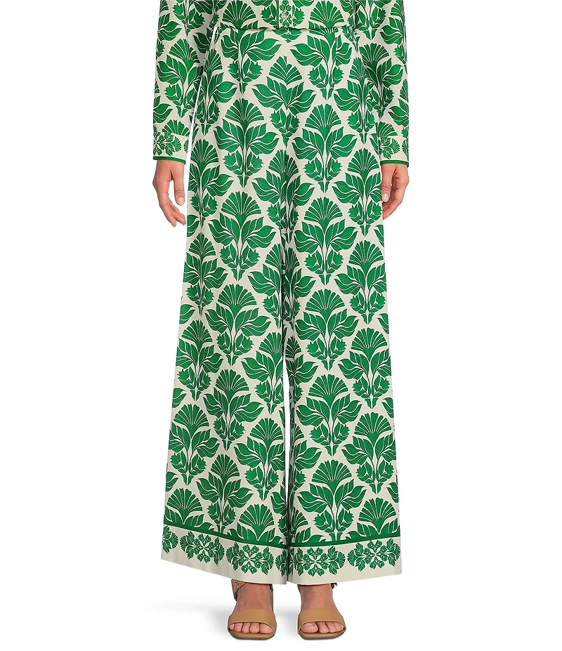 Alex Marie Rae Twill Wide Leg Palazzo Coordinating Pants