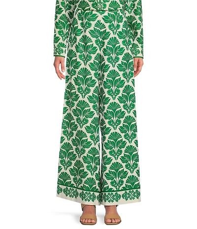 Alex Marie Rae Twill Wide Leg Palazzo Coordinating Pants