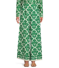 Alex Marie Rae Twill Wide Leg Palazzo Coordinating Pants