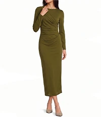 Alex Marie Riley Mock Neck Long Sleeve Jersey Dress