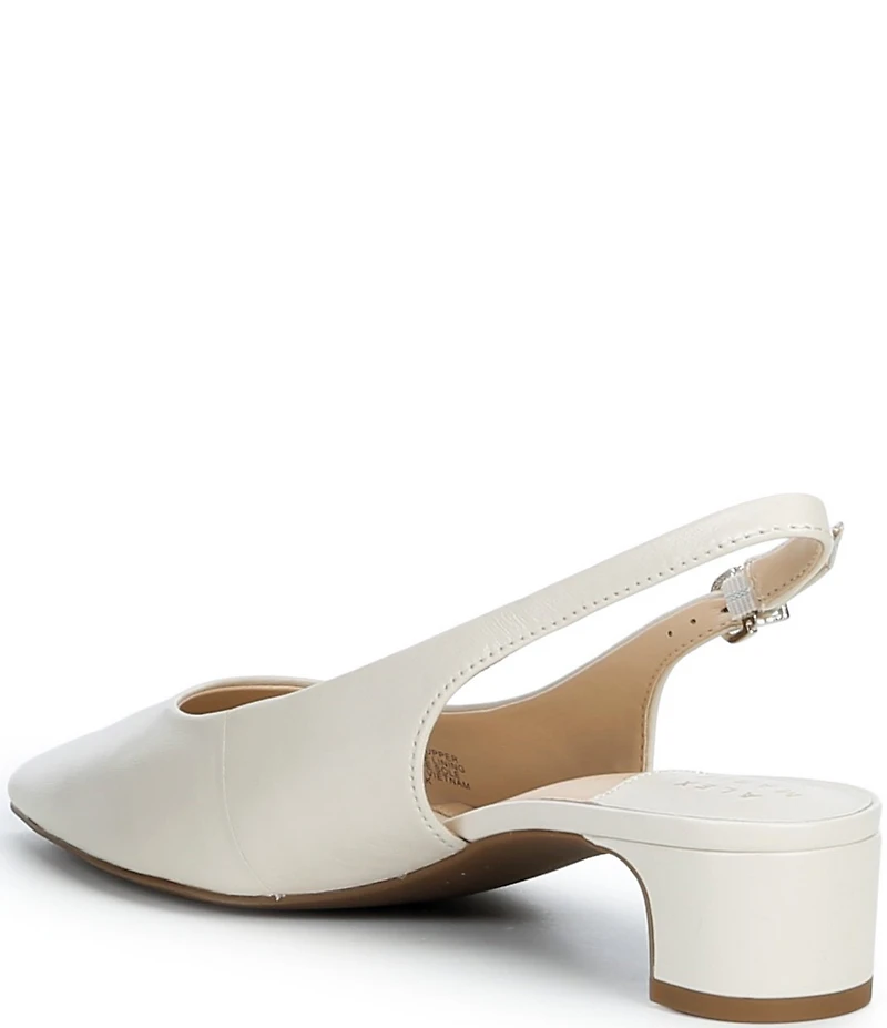 Alex Marie Rumi Leather Slingback Block Heel Pumps