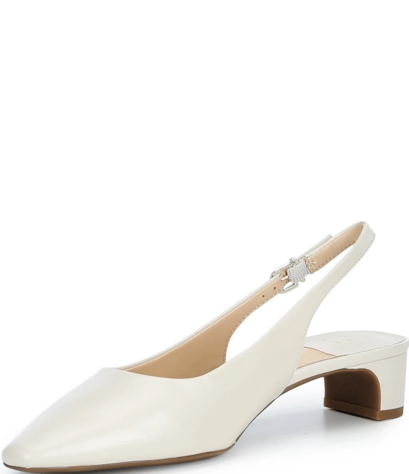 Alex Marie Rumi Leather Slingback Block Heel Pumps