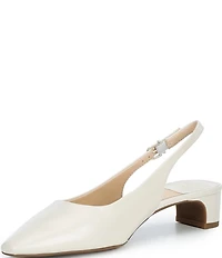 Alex Marie Rumi Leather Slingback Block Heel Pumps