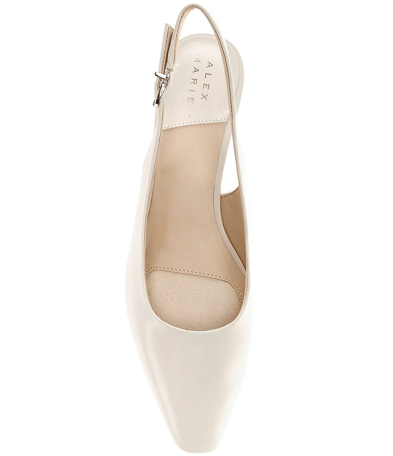 Alex Marie Rumi Leather Slingback Block Heel Pumps