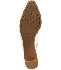 Alex Marie Rumi Leather Slingback Block Heel Pumps