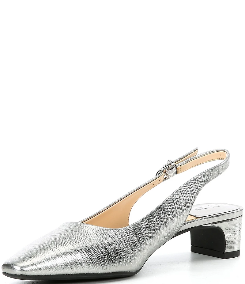 Alex Marie Rumi Metallic Leather Slingback Pumps