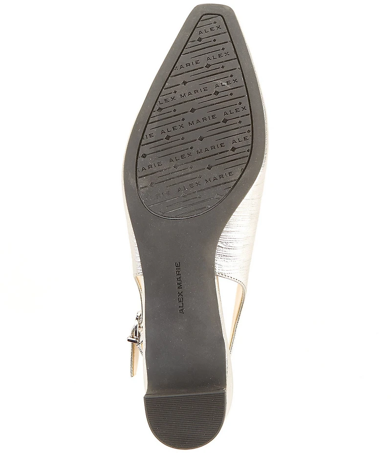 Alex Marie Rumi Metallic Leather Slingback Pumps