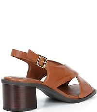 Alex Marie Ryanne Leather Sling Back Stack Heel Sandals