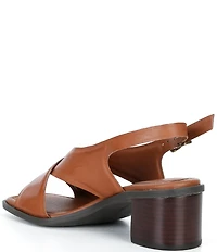 Alex Marie Ryanne Leather Sling Back Stack Heel Sandals