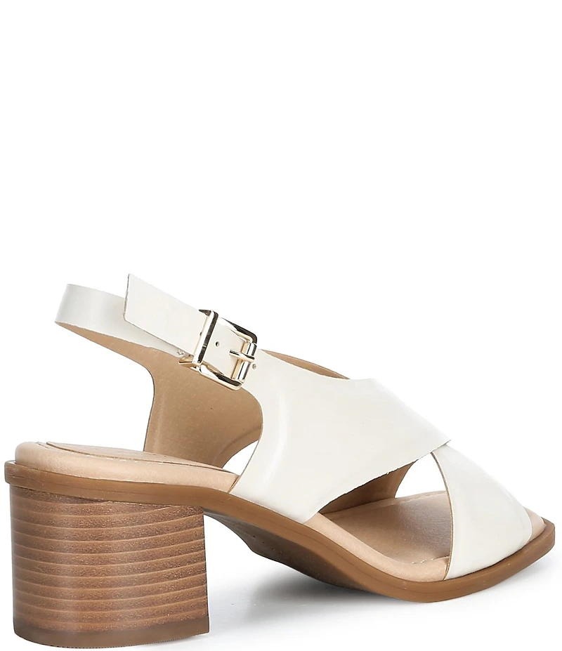 Alex Marie Ryanne Leather Sling Back Stack Heel Sandals